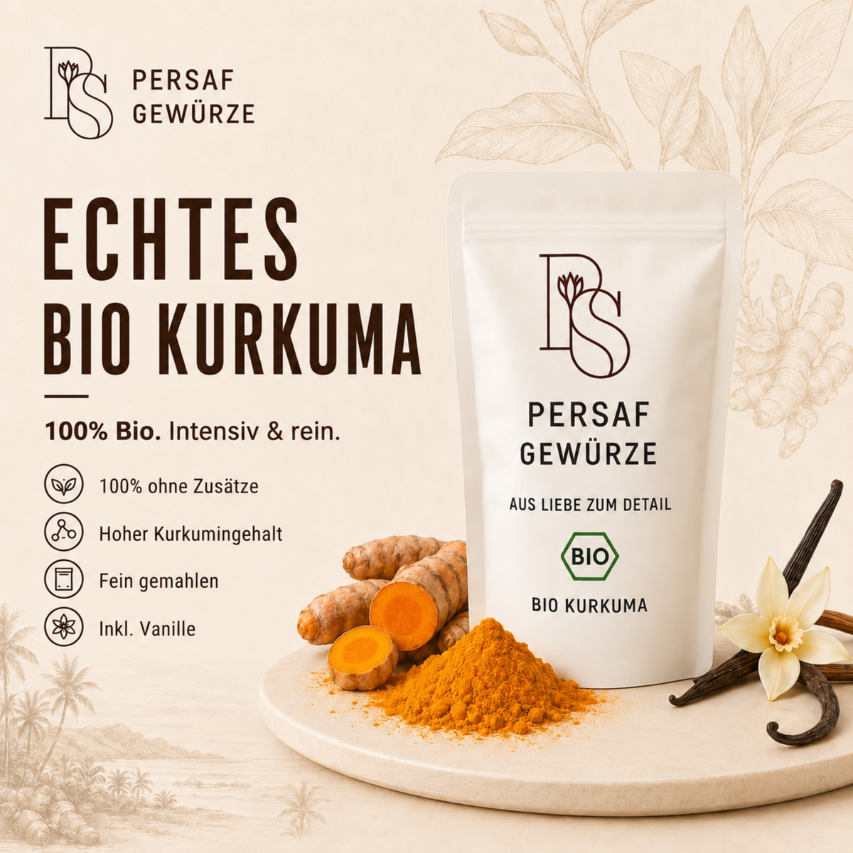 BIO Kurkumapulver in Gourmet-Qualität (DE-ÖKO-006)