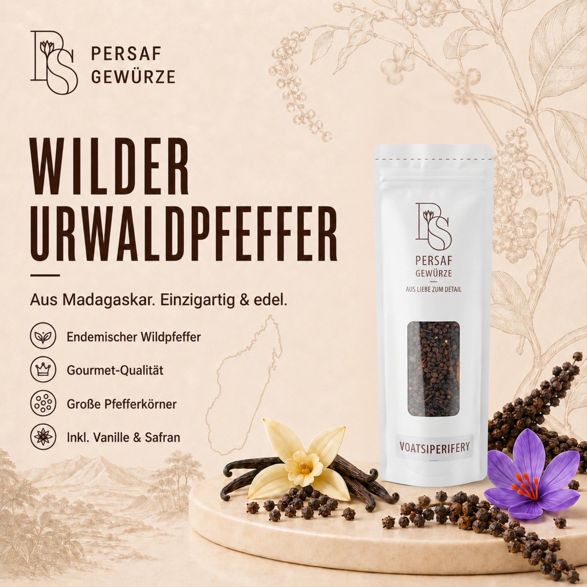 BIO Urwaldpfeffer Voatsiperifery - Gourmet Qualität (DE-ÖKO-006)