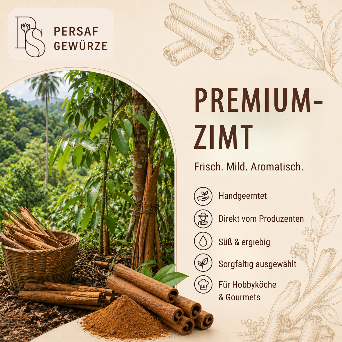 BIO Ceylon Zimtpulver in Gourmet-Qualität (DE-ÖKO-006) – Bild 4
