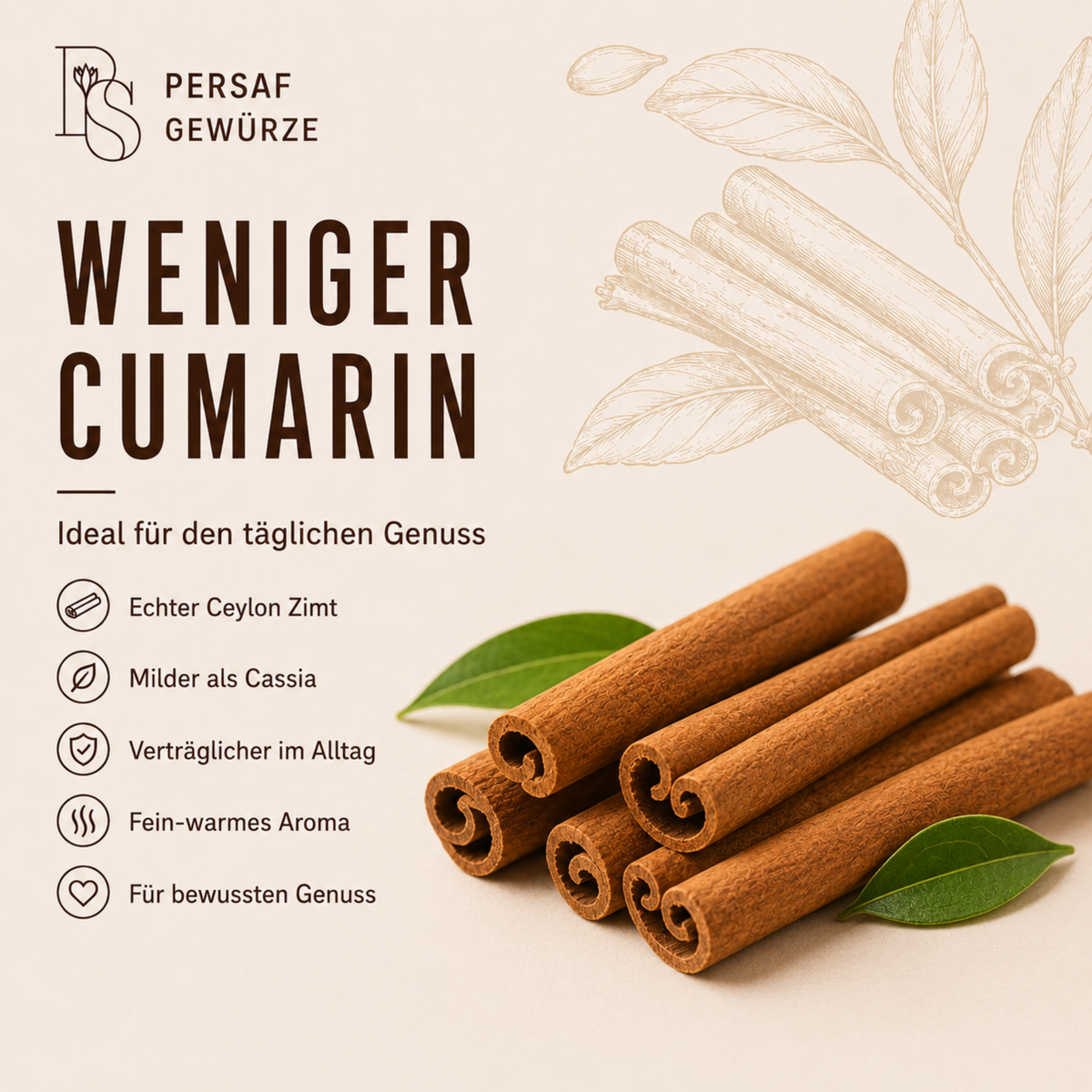 BIO Ceylon Zimtstangen in Gourmet-Qualität (DE-ÖKO-006) – Bild 3