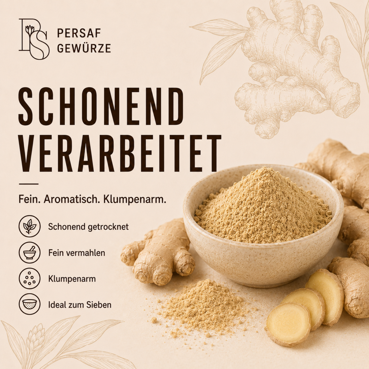 BIO Ingwerpulver in Gourmet-Qualität (DE-ÖKO-006) – Bild 3